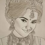 Kangana Ranaut Instagram - #chandramukhi2 ✨ @kanganaranaut 😇 Outline. . .#chandramukhi #chandramukhi2 #chandramukhichautala #chandramukhi #kanganaranaut #kangana #kanganaranautfanclub #kanganaranauat #kangana #outline #pencildrawingart #pencileart #artwork #workinprogress #process #artworks_artist #instaart #artistsoninstagram