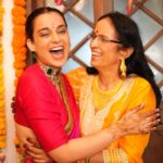 Kangana Ranaut Instagram - Sharing some precious moments from Ritu Ranaut’s Godbharai… Our hearts are full and we all are eagerly awaiting the arrival of Baby Ranaut … thanks for all your well wishes and blessings 🙏 🧿🧿🧿