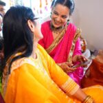 Kangana Ranaut Instagram - Sharing some precious moments from Ritu Ranaut’s Godbharai… Our hearts are full and we all are eagerly awaiting the arrival of Baby Ranaut … thanks for all your well wishes and blessings 🙏 🧿🧿🧿