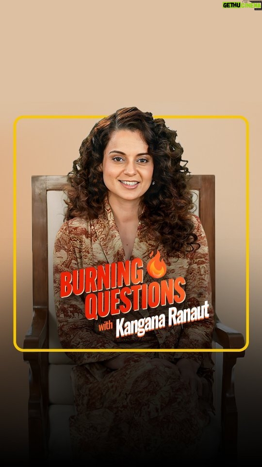 Kangana Ranaut Instagram - With Tejas ready to take off, here's @kanganaranaut recounting her best performance, her favourite movies, and all that's in store for her next, exclusively in the episode of IMDb's Burning Questions 🔥🔥 Catch the full interview on IMDb's YouTube channel (link in bio) 📍