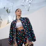 Kanika Kapoor Instagram - Thank you @louisvuitton for having me.. #parisfashionweek #pfw2023 #louisvuitton #yayoikusama #paris #kanikakapoor Styling/ assisted @purna02 Skin prep - @dr_marwaali Paris, France