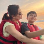 Kanika Maheshwari Instagram - Boat rides and bonding – creating memories that ride the waves of time. ⛵️👩‍👦❤️ #memories #qualitytime #family #bonding #momandson #fun #funtimes #happiness #happy #boat #boatride #boating #love #blessed #blessings #beauty #familytime #healing #serenity #smile #kanikamaheshwari