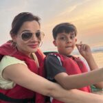 Kanika Maheshwari Instagram - Boat rides and bonding – creating memories that ride the waves of time. ⛵️👩‍👦❤️ #memories #qualitytime #family #bonding #momandson #fun #funtimes #happiness #happy #boat #boatride #boating #love #blessed #blessings #beauty #familytime #healing #serenity #smile #kanikamaheshwari