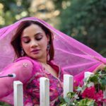 Kanika Maheshwari Instagram - In pink, nature's sync. 🌿💕 Suit: @ambraee_ #beautiful #beauty #love #suit #indiansuit #loving #instagood #photo #photooftheday #photography #sun #sunlight #nature #greenery #princess #amazing #kanikamaheshwari
