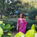 Kanika Maheshwari Instagram - In pink, nature's sync. 🌿💕 Suit: @ambraee_ #beautiful #beauty #love #suit #indiansuit #loving #instagood #photo #photooftheday #photography #sun #sunlight #nature #greenery #princess #amazing #kanikamaheshwari
