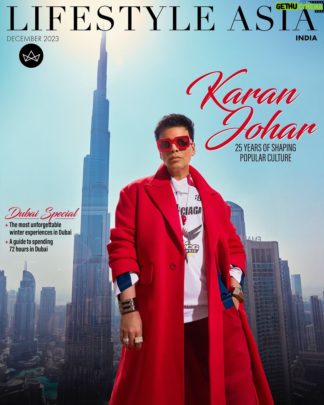 Karan Johar Instagram - It’s been 25 years since Karan Johar (@karanjohar) swayed into our lives, changing it forever. Like Chardonnay, he’s getting better with time and 2023 has undoubtedly been one of his best years. His film, Rocky Aur Rani Kii Prem Kahaani was a success, he was honoured with a National Film Award and his much-talked-about chat show, Koffee With Karan is currently breaking streaming records. On our latest cover, shot in fabulous Dubai (@visit.dubai), we celebrate the man behind some of our favourite pop culture moments. The filmmaker is photographed against the iconic Burj Khalifa. On Karan: Jersey: Balenciaga (@balenciaga) Pants: Dolce & Gabbana (@dolcegabbana) Trench: Dhruv Kapoor (@dhruvkapoor) Necklace: Loewe (@loewe) Bracelets: Alexander McQueen (@alexandermcqueen) Rings: Zillionaire (@shopzillionaire) Akirahin India (@akirahin.india) Sunglasses: Loewe (@loewe) Editor-in-Chief: Rahul Gangwani (@rahulgangs_) Photographs: The House of Pixels (@thehouseofpixels) Styling: Anaita Shroff Adajania (@anaitashroffadajania) Assisted by: Neona Sanjay Bahri (@neonasanjaybahri) Makeup: Paresh Kalgutkar (@paresh_kalgutkar) Hair: Rajeev Gogoi (@rajeev_gogoi) Shoot produced by Mayukh Majumdar (@mayuxkh) Artist’s PR Agency: Hype PR (@hypenq_pr) Destination Partner: @visit.dubai Hospitality Partners: @palazzoversacedubai @celavidubai #KaranJohar #CoverStar #LifestyleAsiaIndia #LSAIndiaCoverStar #Dubai #VisitDubai