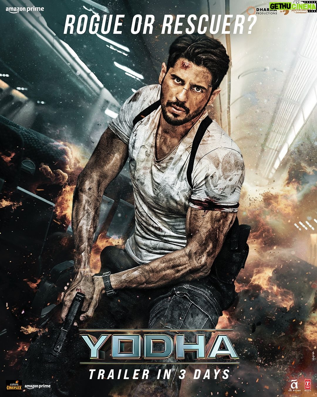 Karan Johar Instagram - The heat is on…we are dropping the #YodhaTrailer in just 3 days!!!🔥🔥🔥 #Yodha in cinemas March 15. @apoorva1972 @shashankkhaitan @sidmalhotra @raashiikhanna @dishapatani @sagarambre_ #PushkarOjha @primevideoin @dharmamovies @mentor_disciple_entertainment @aafilms.official @tseries.official