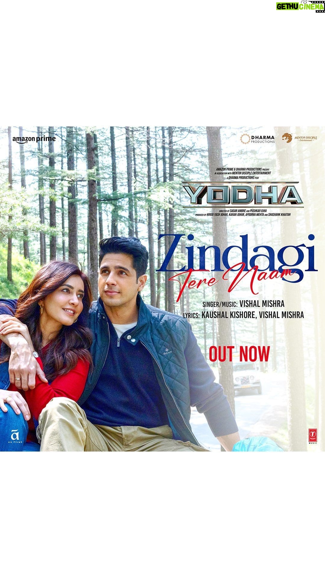 Karan Johar Instagram - Taking off to a new era of love!❤️❤️❤️ #ZindagiTereNaam from Yodha out now. #Yodha in cinemas March 15. @apoorva1972 @shashankkhaitan @sidmalhotra @raashiikhanna @dishapatani @sagarambre_ #PushkarOjha @vishalmishraofficial @mekaushalkishore @azeemdayani @Thetusharkalia @primevideoin @dharmamovies @mentor_disciple_entertainment @aafilms.official @tseries.official
