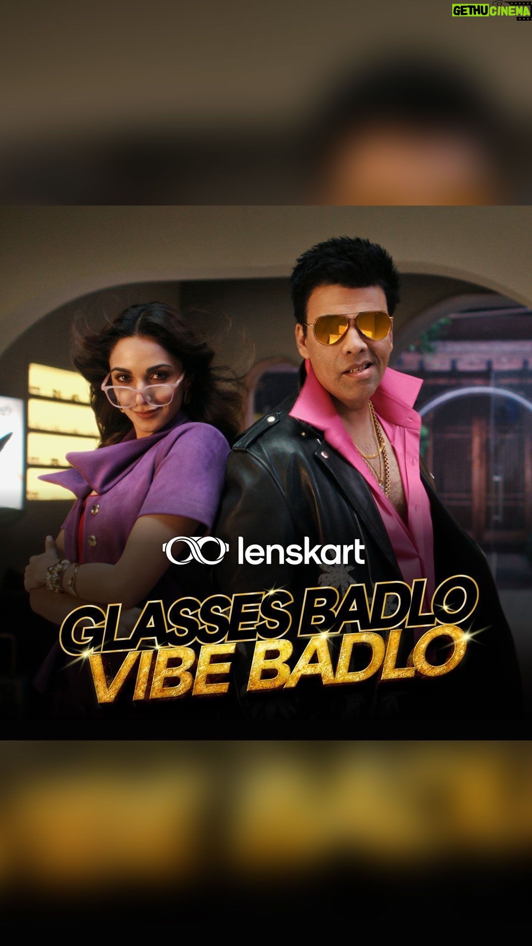 Karan Johar Instagram - Ngl, the actor within me is so impressed. Funny how @kiaraaliaadvani was in awe the whole time. 🤠Gotta blame @lenskart because WOW! What’s with the fab frames?🔎 #GlassesBadloVibeBadlo #Lenskart