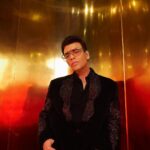 Karan Johar Instagram - Black will always be the new Black…. Styled by @ekalakhani in @amitaggarwalofficial 📷 @thehouseofpixels #koffeewithkaran