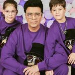 Karan Johar Instagram - Going through a purple patch!!!! My world …. The idea of balloons are more than a decoration to me… they have always represented joy and celebration and a magical feeling of happiness …. My first film is full of them … and even now my inner child comes alive when I have them around … Am so happy to have passed on my joy of balloons to my twins … who overreact as much to them as I do…. Thank you @ekalakhani for always dressing the family and to @sheldon.santos for being there to capture our moments … and the biggest hug to my children’s favourite and all our silent pillar @len5bm ❤️❤️❤️❤️