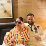Kareena Kapoor Instagram - In my PJ with my man in a Dj 🖤🌈 As cheesy as it sounds it was the best night ever … 2024🇨🇭 Spread joy and peace…Happy new year lovely people…💥💥