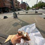 Karen Chuang Instagram - June 8, 2023 :: The Big Apple was big fun. Many memorable moments including: 1) First nighttime fit in the city. 7 out of 10 cuteness. 2) Caught a big babe on Canal St.! 3) First train selfie. 10 out of 10 cuteness. 4) Russ & Daughters $23 lox and bagel. Still wondering if it was worth it. 5) Kam being a star at OTA. My first vogue ball! 6) Wore an LA hat in NYC. Rookie mistake. 7) Saw Preston in Hamilton. Just amazing! 8) Katz Deli $25 pastrami sandwich. Also still wondering if it was worth it. 9) $$$$ drinks with my first ever dance friends! Jury’s out on Death & Co but the pickle backs next door are fire. 10) Took a dreamy release technique class with Wesley at Gibney Dance. Other notable adventures include: Momofuku Ko tasting, Brooklyn Museum, Thai Diner, and a Chinatown dumpling crawl ✨ #newyork #nyc #lowereastside #russanddaighters #katzsdeli #chinatown #eggtarts #adventures #lox #momofukuko
