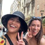 Karen Chuang Instagram - November 14, 2023 :: Some moments from Buenos Aires, Argentina: 1) First selfie in South America 😀 2) Cementerio de la Recoleta 3) El Ateneo Grand Splendid 4) After 15 years of being a pescatarian/vegetarian, Ive rebranded as an omnivore and celebrated with a steak from La Cabrera 5) Favorite exhibit at MACBA was by Eduardo Basualdo. This black foil sculpture was haunting and beautiful. 6) Wet and rainy weather! 7) El Viejo Almacén 8) Beautiful outdoor parks 9) La Boca 10) ♥️ captured by @facundo_castelli #buenosaires #erastour #argentina