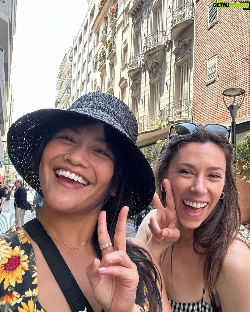 Karen Chuang Instagram - November 14, 2023 :: Some moments from Buenos Aires, Argentina: 1) First selfie in South America 😀 2) Cementerio de la Recoleta 3) El Ateneo Grand Splendid 4) After 15 years of being a pescatarian/vegetarian, Ive rebranded as an omnivore and celebrated with a steak from La Cabrera 5) Favorite exhibit at MACBA was by Eduardo Basualdo. This black foil sculpture was haunting and beautiful. 6) Wet and rainy weather! 7) El Viejo Almacén 8) Beautiful outdoor parks 9) La Boca 10) ♥️ captured by @facundo_castelli #buenosaires #erastour #argentina
