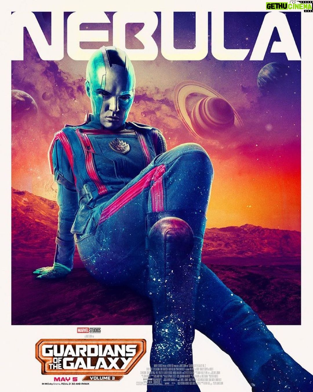Karen Gillan Instagram - The blue meanie is back May 5th. SEE YA THERE FOLKS #guardiansofthegalaxyvol3 @marvelstudios
