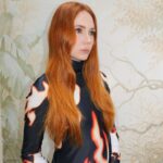 Karen Gillan Instagram - On fire in @kitx (in Paris) Styling @rebeccacorbinmurray Hair @bobbyeliot Make up @jennakristina Paris, France