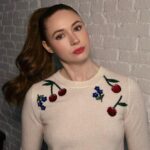 Karen Gillan Instagram - 🍒Carolina Herrera show 🍒 Hair @thedavidcruz Make up @kaleteter #nyfw
