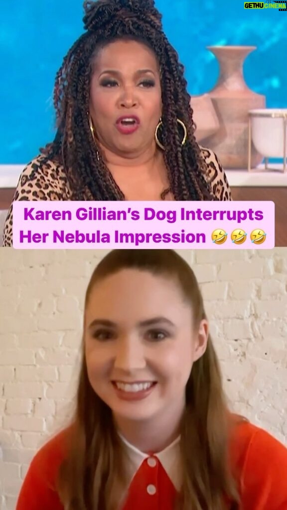 Karen Gillan Instagram - @karengillan’s dog is afraid of her Nebula voice 🤣