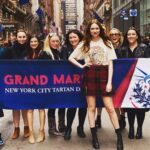 Karen Gillan Instagram - The best part of Tartan Day was getting to spend it with my favourite women on this planet. I got to have my best friends march with me. Most from Scotland. Some from America. One from France. We were kindly gifted a bottle of whisky made especially for us! Scottish lassies won’t ever turn away a good dram so…for the last video I can only apologize 🤣🤣
