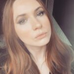 Karen Gillan Instagram - Brandon Maxwell show #nyfw Hair @thedavidcruz Make up @shaynagold Outfit @brandonmaxwell obvs