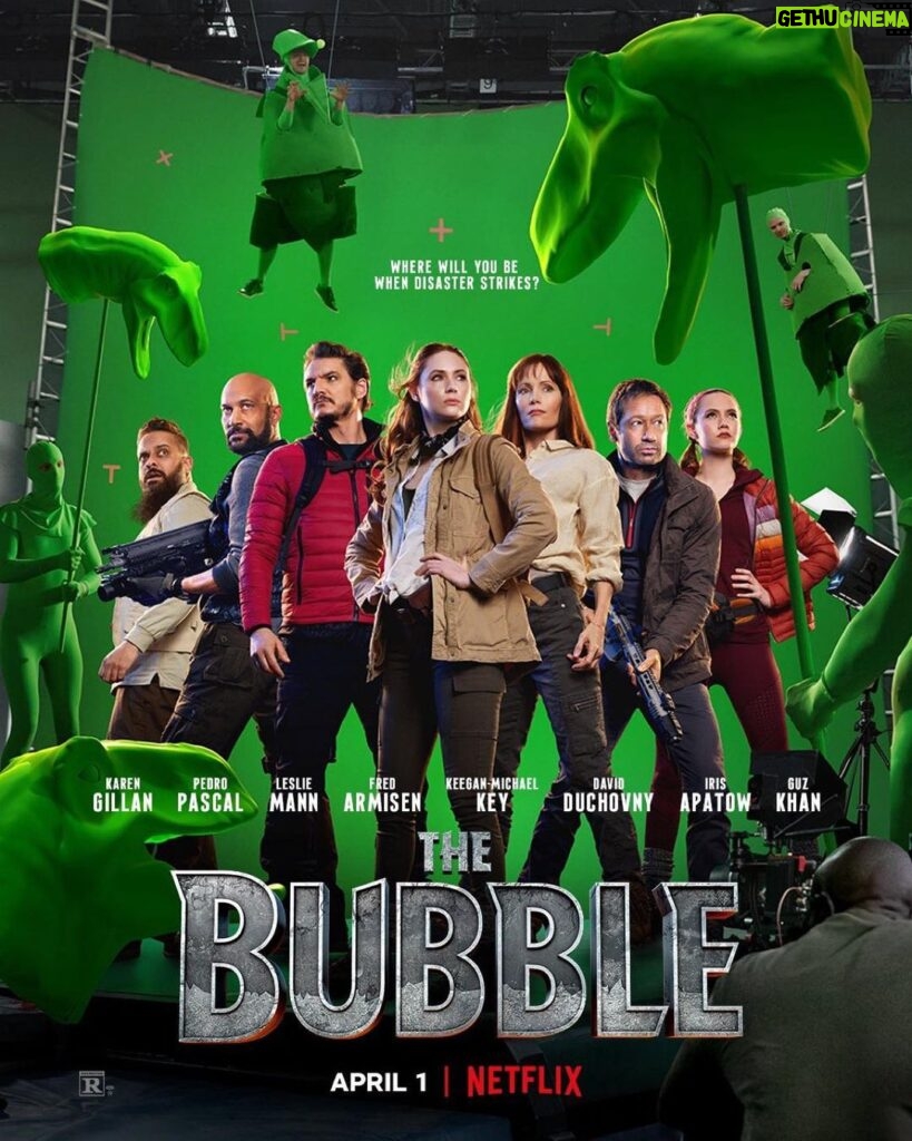 Karen Gillan Instagram - OK OK…time to come clean. Cliff Beasts 6 was an (early) April Fools Day prank. HOWEVER…we did make a real movie called THE BUBBLE. The Bubble is a movie about some actors trying to make a movie (and failing) during the pandemic. It was a dream come true to work with comedy legend @juddapatow and all of these actors who are off the charts. I laughed SO MUCH when I watched this film. I hope you guys do too. The Bubble is out on Netflix April 1st (for real this time). #thebubble @netflix