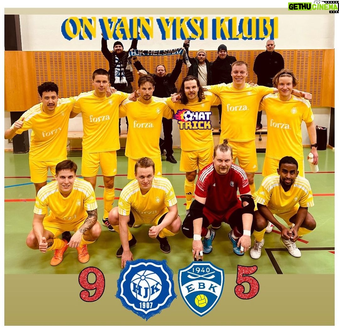 Kari Hietalahti Instagram - Amazing win today! 💛 Thanks guys😻 Coach is veryyyyy happyyy! ✌️🤓 Forza HJK 💙🤍 …and Hat-Trick by Allu🫡 • #hjkhelsinki #forzahjk ❤️ #klubipääty #adidassuomi #yellowfilmtv #forzahelsinki #futsalkakkonen #futsalkakkonenetelä Latokartanon Liikuntahalli