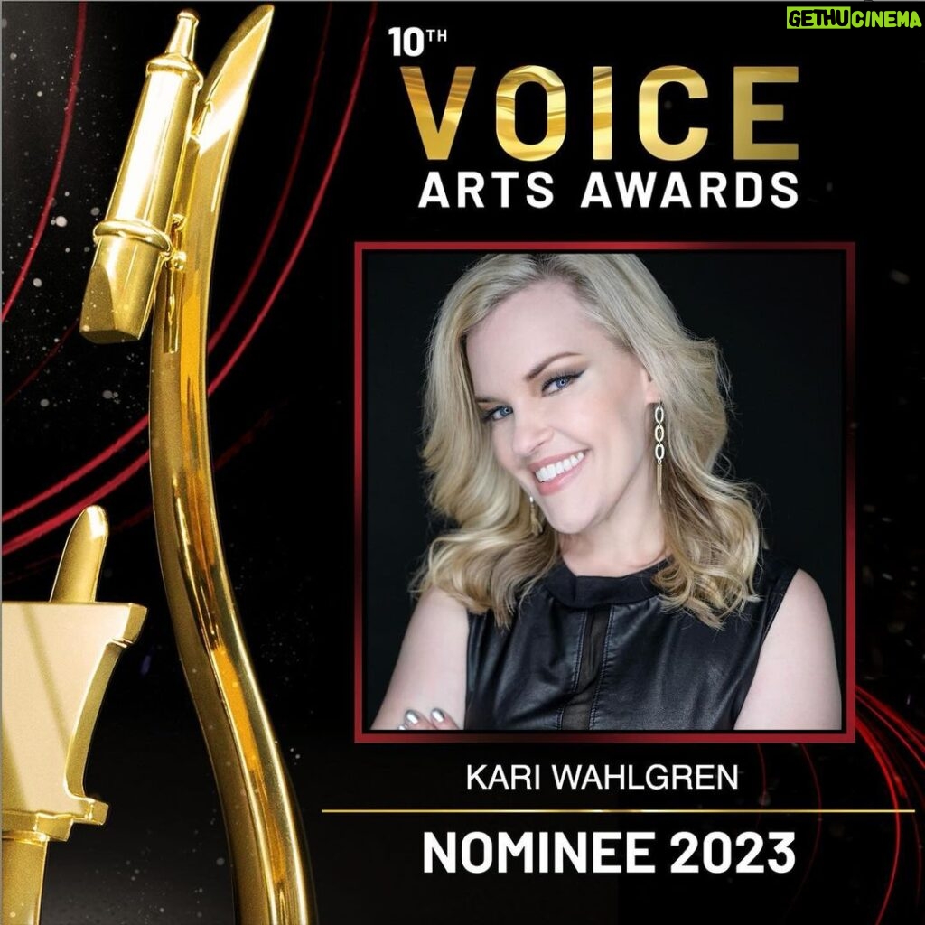Kari Wahlgren Instagram - I can’t begin to say how honored I am to be nominated for the SOVAS Voice Awards for “Outstanding Body of Work.” Nominees must have at least 15 years in the industry…it’s surreal to think that it’s been 22 years since my first VO job in Los Angeles. Thank you for the nomination, @societyvoicearts. It’s a true honor. 🙏🏼💗 #voiceacting #voiceover #SOVAS #VoiceAwards #VoiceArtsAwards