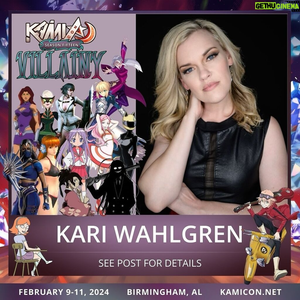 Kari Wahlgren Instagram - I’ll be at @kamicon_official doing panels and signing autographs February 9-11th all weekend. Can’t wait to meet you!!!💗 #convention #cosplay #anime #flcl #voiceover #animation #videogames