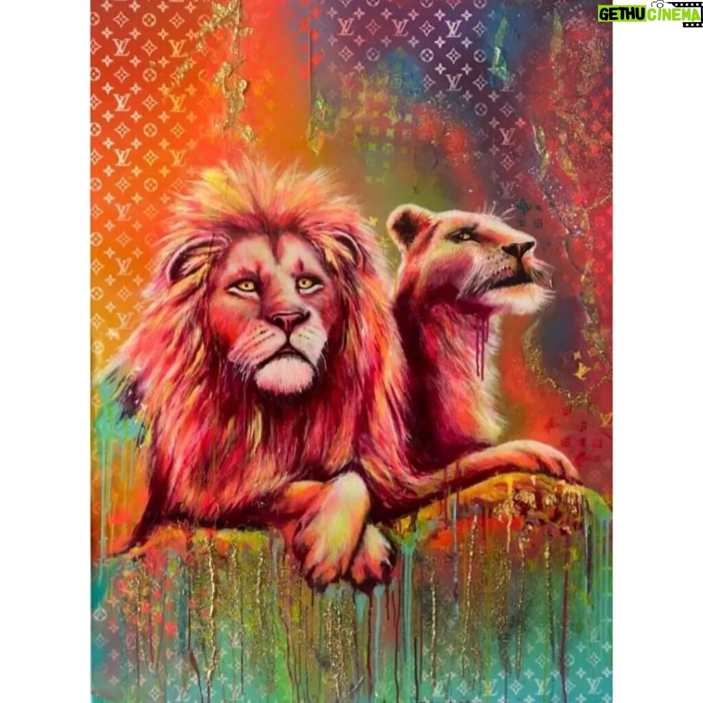 Karin Brauns Instagram - "On The Hunt For Couture" 48" × 36" DM for inquiries . . . . . . . #artgallery #popartists #lionpainting #tigers #lions #animalartists #animalkingdom #colorful #bright #manhattanbeachcalifornia #artforsale #artistsworld #fun #weekendvibes #weekendmood #popart #lionkingdom #forsale #animalhunt Manhattan Beach, California