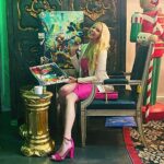 Karin Brauns Instagram - Dressing up & sipping some delicious coffee while painting.. priceless! Weekend vibes . . . . . . . #artlife #fineart #interiordesign #legendsofdesign #lacienega#lcdqla #popart #fineart #artist #artworld #painting #paintinglive #sandracosta #liveshow #lacienega #vintagestyle #fashionstyle #fashionnova #theartistsway #weho #westhollywood #weekend #weekendvibes #beverlyhills #artoftheday #picoftheday #paintings #louisvuitton #karinbraunsgallery  #karinbrauns Manhattan Beach, California