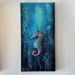 Karin Brauns Instagram - My new seahorse piece will soon be available @colorfulsinartgallery . . . . . . . . #artworld #artist #artstudio #artistsoninstagram #animalart #animals #sealife #seaart #seahorse #ocean #oceanlife #colorfulsinartgallery #art #newpiece #artgallery #manhattanbeach #manhattan #california #losangeles #wallart #karinbraunsgallery #karinbrauns