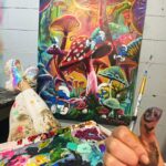 Karin Brauns Instagram - Smurf it up! Have a trippy Happy Easter 🍄🐇🐣 . . . . . . . . #easter #happyeaster #easterbunny #eastereggs #easterdecor #colorful #eastersunday #stayhome #family #art #eggs #instagoo #easteregg #weekendvibes #popartist #smurfen #artistlifestyle #artforsale #artgallery #art #nature #smurfs #mushrooms #forest #cartoonart #mushroomart #karinbraunsgallery #karinbrauns