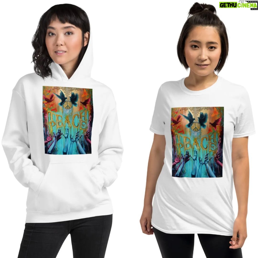 Karin Brauns Instagram - Unisex Hoodies & T-Shirts with prints from original paintings of Karin Brauns, "Teach Peace" & "F.This We Want Peace" are Available 20% goes to war victims Visit https://www.karinbrauns.com/unisex-tshirt-and-hoodie DM for more inquiries . . . . . . . . . . #fashion #style #instagood #ukriane🇺🇦 #ukrainewar #tshirts #supportukraine #hoodies #white #ukrainetoday #artistsoninstagram #art #beauty #instadaily #tshirtdesign #likeforlikes #teachpeace #paintingsforsale #followme #tshirtprinting #fashionblogger #tshirtfeminina #hoodieseason #nowar #fashionstyle #fashionista #karinbraunsgallery #karinbrauns
