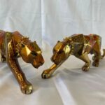 Karin Brauns Instagram - Happy Caturday "Luxurious Predators" Original sculpture made by Karin Brauns DM for more inquiries . . . . . . . #lion #tigers #lionart #artist #artwork #handmade #cheetah #leopard #animal #ankmalsculptures #wild #sculpture #artistsoninstagram #contemporarysculpture #modernart #interiordesign #instaart #ceramics #statue #artoftheday #artcollector #saturday #caturday #caturdayvibes #karinbraunsgallery #karinbrauns Manhattan Beach, California