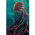 Karin Brauns Instagram - "Luxurious Flow" Acrylic, glow in the dark mixed media on canvas Both/Single piece available DM for more inquiries . . . . . . . #jellyfish #art #ocean #sea #nature #underwater #fishing #aquarium #sealife #artistoninstagram #jellyfishart #blue #beautiful #marinelife #jellyfishes #animals #water #oceanlife #painting #artprogress #art #artist #artwork #artoftheday #artprocess #arte #instaart #artistic #artworld #karinbraunsgallery #karinbrauns Manhattan Beach, California