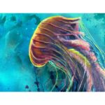 Karin Brauns Instagram - "Luxurious Flow" Acrylic, glow in the dark mixed media on canvas Both/Single piece available DM for more inquiries . . . . . . . #jellyfish #art #ocean #sea #nature #underwater #fishing #aquarium #sealife #artistoninstagram #jellyfishart #blue #beautiful #marinelife #jellyfishes #animals #water #oceanlife #painting #artprogress #art #artist #artwork #artoftheday #artprocess #arte #instaart #artistic #artworld #karinbraunsgallery #karinbrauns Manhattan Beach, California