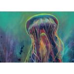 Karin Brauns Instagram - "Luxurious Flow" Acrylic, glow in the dark mixed media on canvas Both/Single piece available DM for more inquiries . . . . . . . #jellyfish #art #ocean #sea #nature #underwater #fishing #aquarium #sealife #artistoninstagram #jellyfishart #blue #beautiful #marinelife #jellyfishes #animals #water #oceanlife #painting #artprogress #art #artist #artwork #artoftheday #artprocess #arte #instaart #artistic #artworld #karinbraunsgallery #karinbrauns Manhattan Beach, California