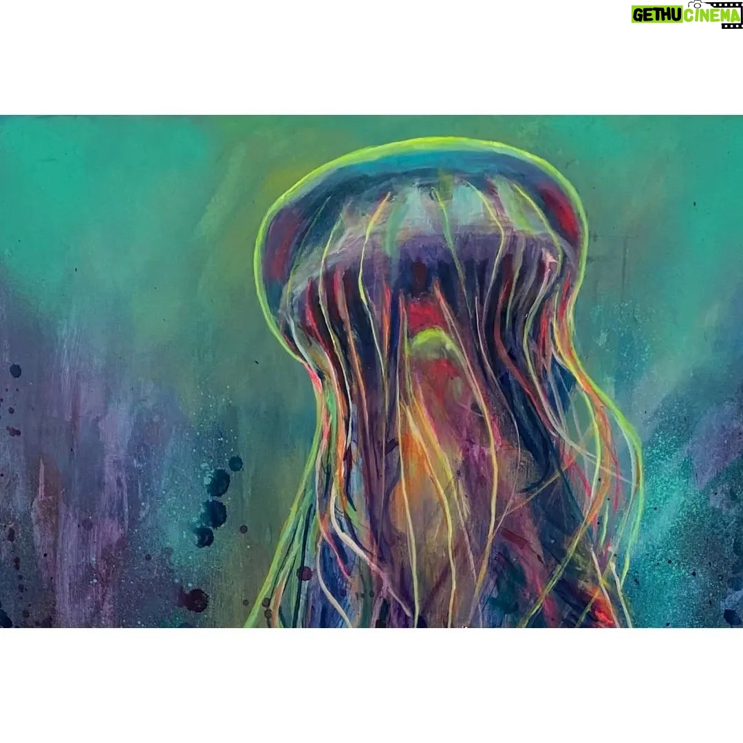 Karin Brauns Instagram - "Luxurious Flow" Acrylic, glow in the dark mixed media on canvas Both/Single piece available DM for more inquiries . . . . . . . #jellyfish #art #ocean #sea #nature #underwater #fishing #aquarium #sealife #artistoninstagram #jellyfishart #blue #beautiful #marinelife #jellyfishes #animals #water #oceanlife #painting #artprogress #art #artist #artwork #artoftheday #artprocess #arte #instaart #artistic #artworld #karinbraunsgallery #karinbrauns Manhattan Beach, California