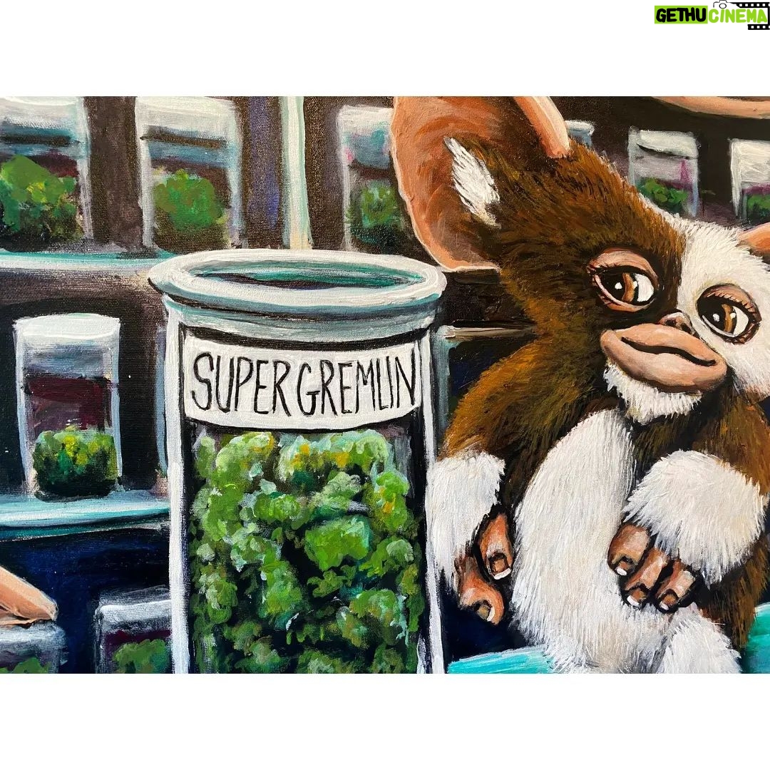 Karin Brauns Instagram - "Lit Gremlins Up And Smoke” 48” x 36” acrylic on canvas Up for grabs Original Artwork: $6,000 Paper Prints & giclée available for sale Showcasing at @colorfulsinartgallery DM for inquiries . . . . . #gremlins #gizmo #mogwai #gremlinsmovie #horror #gremlin #horrormovies #gremlinsfan #gremlinscollection #thenewbatch #smovies #art #movies #stevenspielberg #kawaii #zachgalligan #toystagram #artwork #acrylicpainting #animalart #artoftheday #colorfulsinartgallery #artists #karinbraunsgallery #karinbrauns Manhattan Beach, California