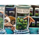 Karin Brauns Instagram - "Lit Gremlins Up And Smoke” 48” x 36” acrylic on canvas Up for grabs Original Artwork: $6,000 Paper Prints & giclée available for sale Showcasing at @colorfulsinartgallery DM for inquiries . . . . . #gremlins #gizmo #mogwai #gremlinsmovie #horror #gremlin #horrormovies #gremlinsfan #gremlinscollection #thenewbatch #smovies #art #movies #stevenspielberg #kawaii #zachgalligan #toystagram #artwork #acrylicpainting #animalart #artoftheday #colorfulsinartgallery #artists #karinbraunsgallery #karinbrauns Manhattan Beach, California