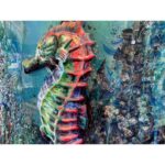 Karin Brauns Instagram - Closeups of "Go With The Flow" 48" × 24" Available for sale. Dm Team KB for inquiries. . . . . . . . . #artworld #artist #artstudio #artistsoninstagram #animalart #animals #sealife #seaart #seahorse #ocean #oceanlife #colorfulsinartgallery #art #newpiece #artgallery #manhattanbeach #manhattan #california #losangeles #wallart #karinbraunsgallery #karinbrauns