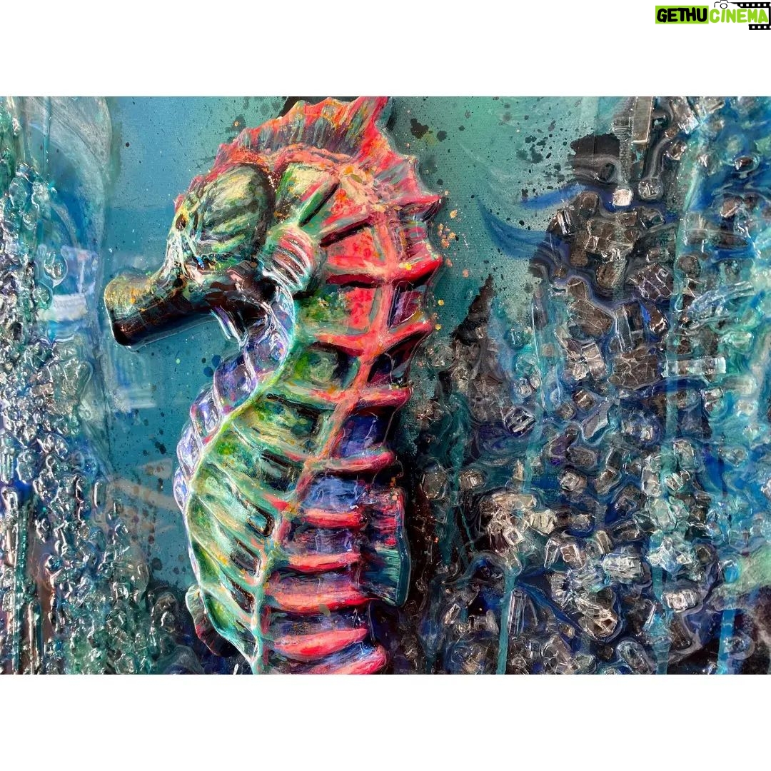 Karin Brauns Instagram - Closeups of "Go With The Flow" 48" × 24" Available for sale. Dm Team KB for inquiries. . . . . . . . . #artworld #artist #artstudio #artistsoninstagram #animalart #animals #sealife #seaart #seahorse #ocean #oceanlife #colorfulsinartgallery #art #newpiece #artgallery #manhattanbeach #manhattan #california #losangeles #wallart #karinbraunsgallery #karinbrauns