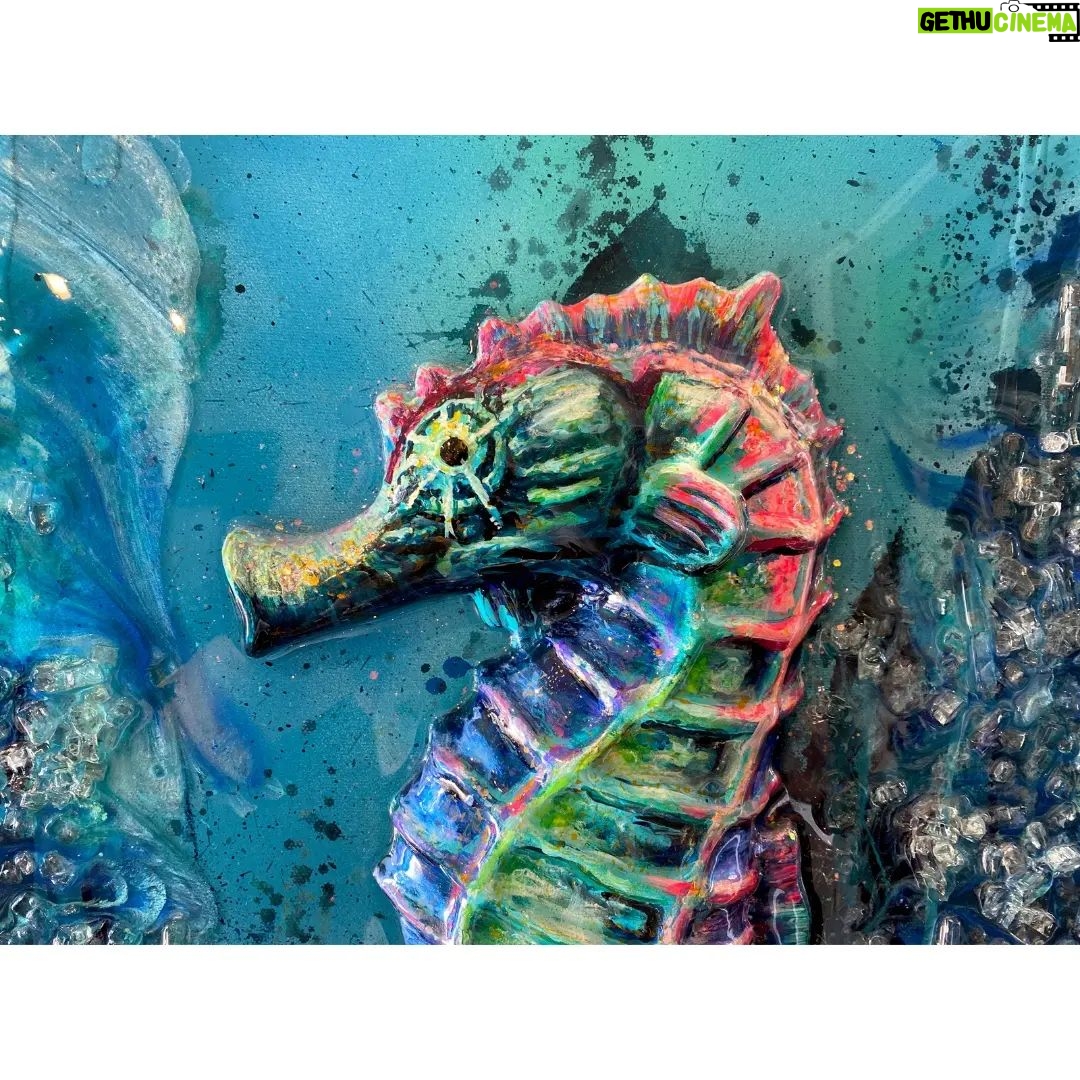 Karin Brauns Instagram - Closeups of "Go With The Flow" 48" × 24" Available for sale. Dm Team KB for inquiries. . . . . . . . . #artworld #artist #artstudio #artistsoninstagram #animalart #animals #sealife #seaart #seahorse #ocean #oceanlife #colorfulsinartgallery #art #newpiece #artgallery #manhattanbeach #manhattan #california #losangeles #wallart #karinbraunsgallery #karinbrauns