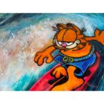 Karin Brauns Instagram - "Party Wave" 48×36 Available for sale DM for inquiries . . . . . . . . #artworld #artlife #artgallery #artoftheday #artist #artstudio #garfield #artistsoninstagram #artforsale #pinkpanther #garfieldlovers #artwork #artiststudio #catstagram   #garfieldcat #california #manhattanbeach #manhattan #losangeles #pinkpanthercartoon #sepulveda #fishart #surfing #popartists #seaart #sinistermonopoly #karinbrauns Manhattan Beach, California