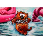 Karin Brauns Instagram - Closeups of my cool cats. 🦩 . . . . . . . . #garfield #sylvester #felixthecat #hellokitty #topcat #frosty #heathcliff #frostythetiger #cheshirecat #carolebaskin #miami #flamingos #flamboyance #art #painting #acrylicart #artforsale #cartoonart #popartist #coolcats #pink #cats #catslovers #animalart #originalart #artistsoninstagram #artofinstagram #karinbraunsgallery #karinbrauns
