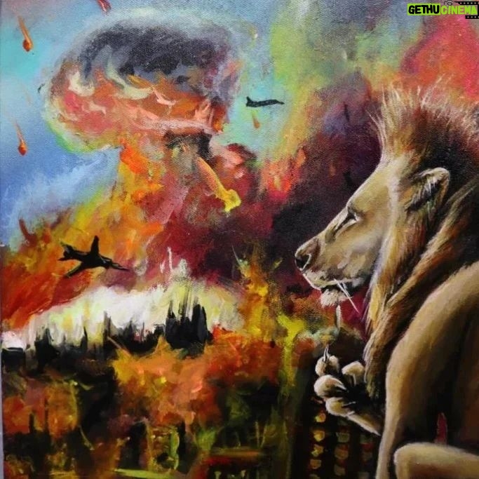 Karin Brauns Instagram - “F-this, We Want Peace” 48” x 48” Acrylic on canvas . . . . . . . . #war #military #worldwar #army #art #soldier #usa #battle #guns #peace #soldiers #warrior #warzone #tank #game #gun #usarmy #ukraine #ukriane🇺🇦 #russia #warzone #russia #odessa #travel #ukrainegirl #kids #peace #karinbraunsgallery #karinbrauns