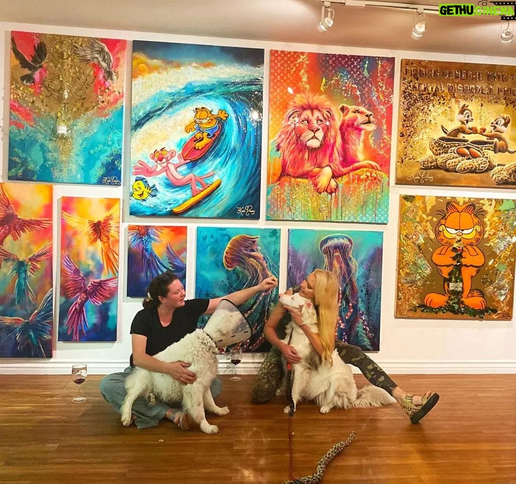 Karin Brauns Instagram - Kicking off the first weekend of June with great furry/ pawfect friends at the gallery Come in visit @colorfulsinartgallery . . . . . #artgallery #art #artist #gallery #pet #lovepet #sale #social #localartists #localart #popart #fineart #dog #life #business #june #laart #junedit #juneteenth #artist #artforsale #acrylicpaint #paintingart #etsy #colorfulsinartgallery #manhattanbeach #karinbrauns #beachart Manhattan Beach, California