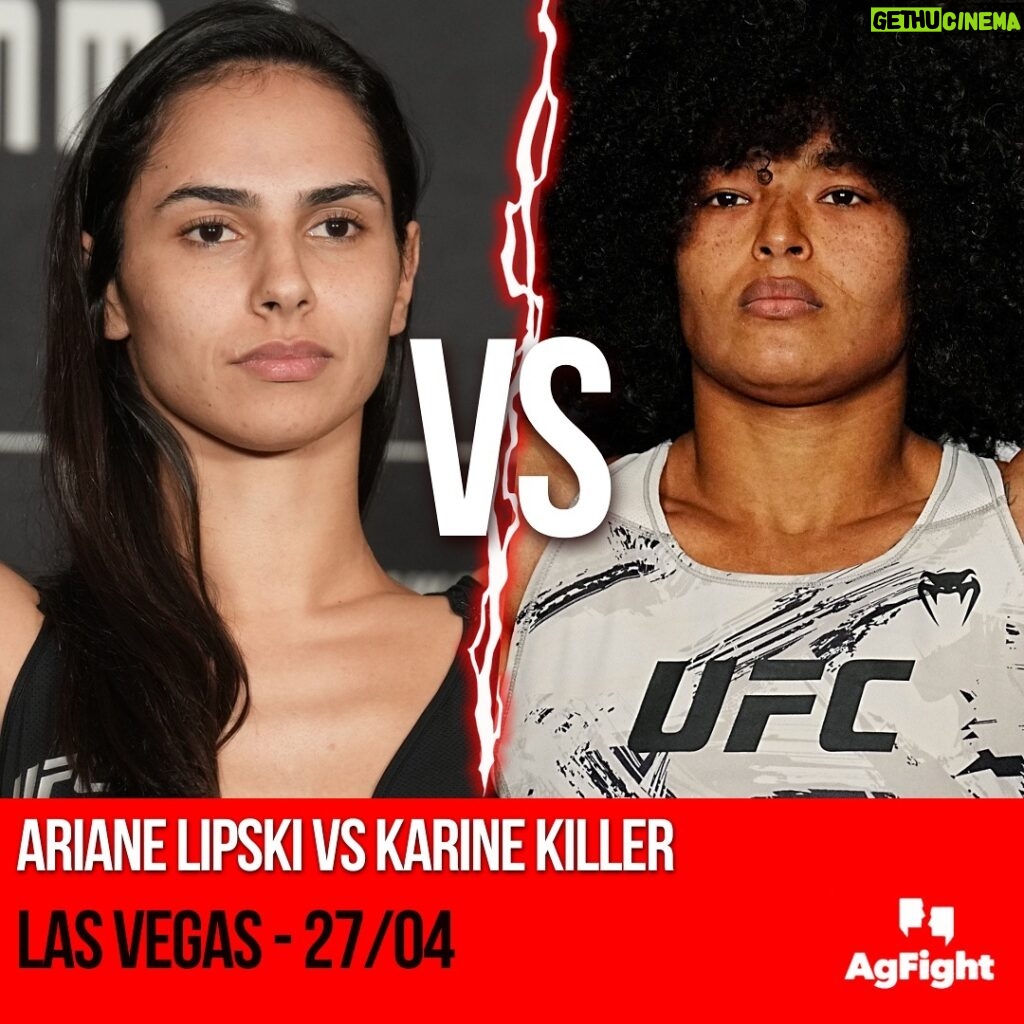 Karine Silva Instagram - Luta 🇧🇷 vs 🇧🇷 na área. @karine_killer_ufc duela com @arianelipski no dia 27 de abril, em Las Vegas. Lutão 🙏🏻🔥 A notícia foi divulgada em primeira mão pelo @mmahoje 📸 @louisgrassephotos