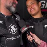 Karine Silva Instagram - Alô mestrinho @gileribeirobjj , corre aqui que a Evelyn Rodrigues @vevyrodrigues tem um recadinho pra você 😂 Posted @ufc_brasil A @Karine_Killer_UFC está com moral com o mestre depois de mais uma vitória por finalização no #UFC292! 🇧🇷 [ #UFCSP | 4/nov | Ingressos à venda em 23 de agosto ] Ufc Boston